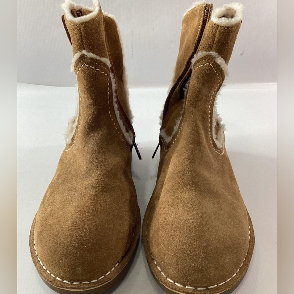 UGG Catica Shearling Suede Leather Chestnut Boots Size 10 NWOT MSRP $195 - Picture 4 of 9